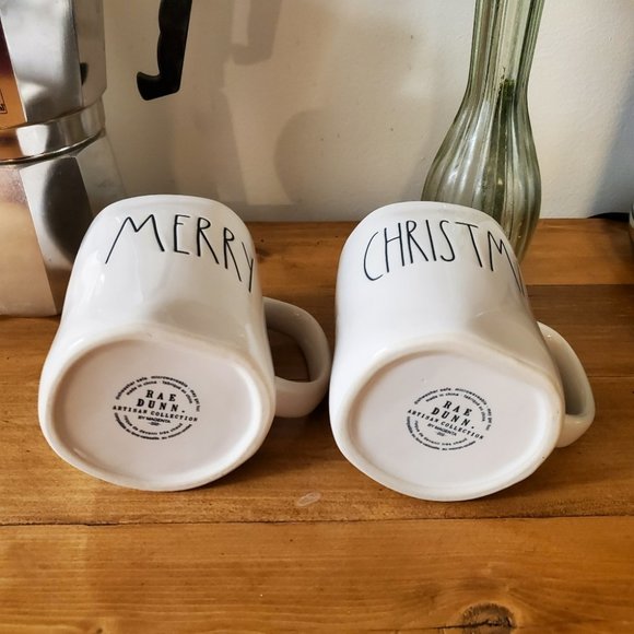 RAE DUNN | Merry Christmas Coffee Mugs (x2) - Picture 3 of 6